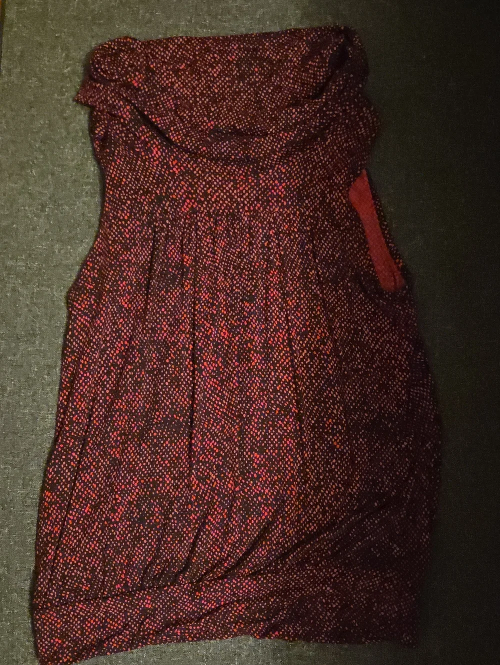 Michael Kors Black Top with Red Speckle Pink And Black